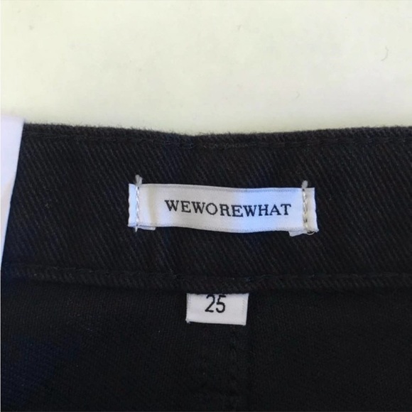 WEWOREWHAT Danielle Jeans Crystal Button Up Straight Leg Black Size 25 NWT NEW - Picture 4 of 9
